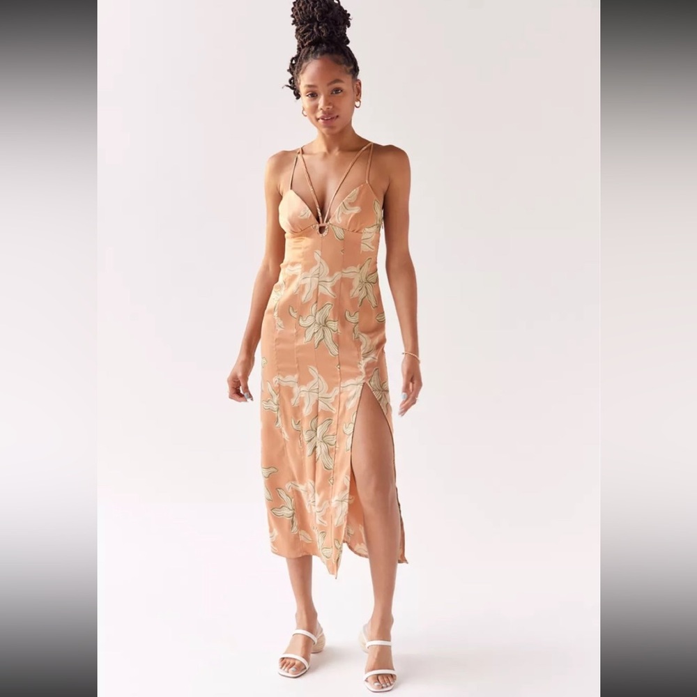 UO First Light Midi Slip Dress in Size S